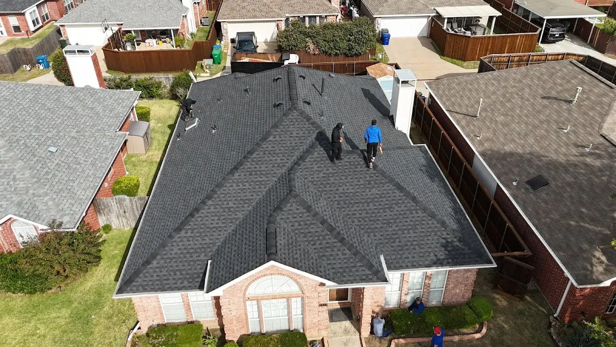 Slate & Tile Roof Repair work in progress on a Fort Bliss property